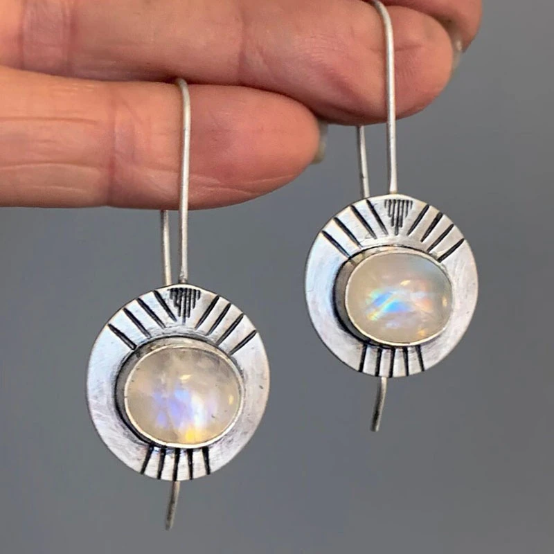 Boho Moonstone Earrings