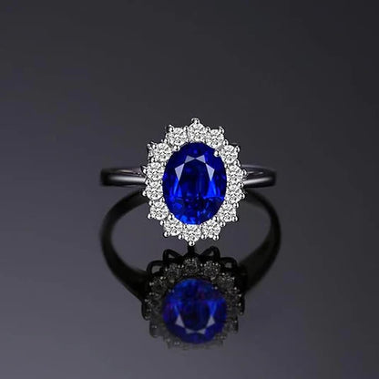 Classic Sapphire Halo Ring